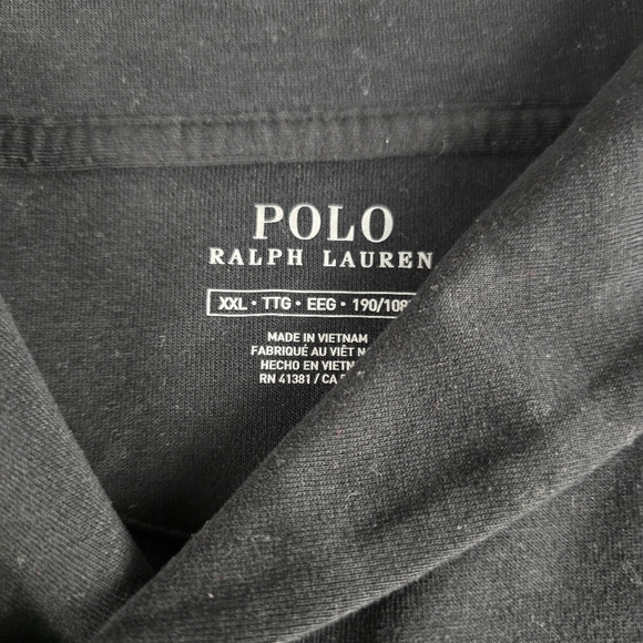 Polo Ralph Lauren 2 Button Mock Neck Long Sleeve Black Sweater Mens 2XL - Picture 5 of 8